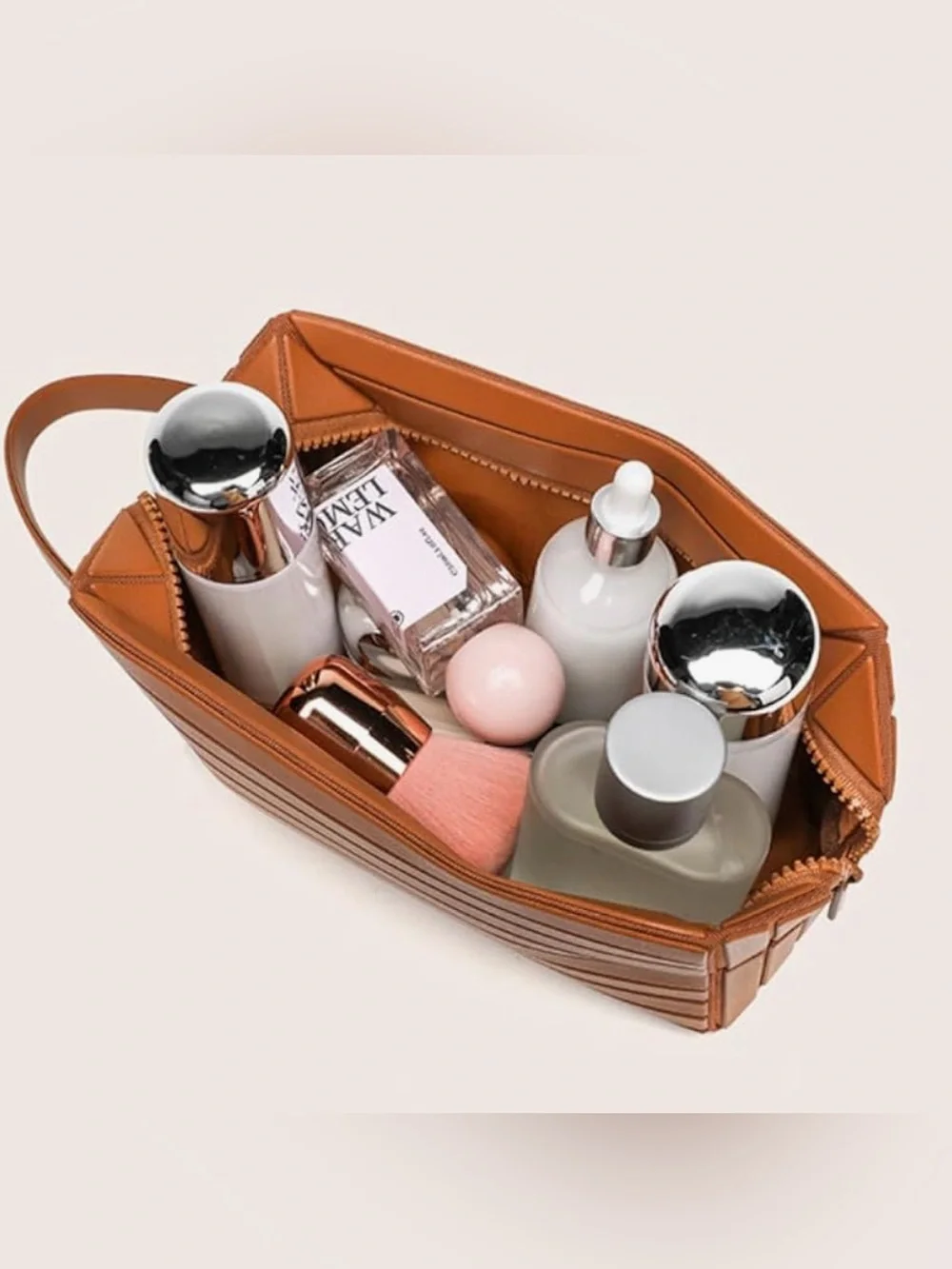 Makeup bag bathroom cosmetic zipper waterproof NEW as seen designer style